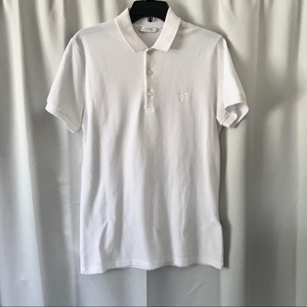 $395 Versace Collection Half Face Medusa Polo
